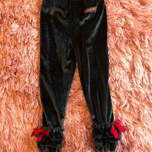 Matilda Jane Green Tinsel Ruffle Leggings Size 2